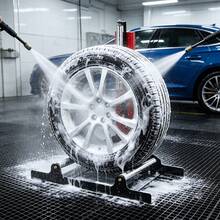 Wheel Detailing Stand | 360 Rolling | Heavy Duty Steel Automotive Wheel Detailing Stand | for Tire Shine Application, Ceramic Coating Prep, Rim Cleaning - A - Übersicht 4