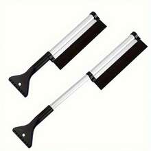2in1 Telescoping Multi-Function Snow Shovel Brush - Extendable Handle With Ergonomic Grip, Heavy-Duty Ice Removal Tool For Car/Window/Driveway/Roof, Compact Portable Winter Essential - A - View 3