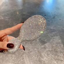 1pc Portable Luxury Diamond Inlaid Mini Air Cushion Brush, Scalp Massage Comb, Anti-Static Smooth Styling Hairbrush, Suitable For Home, Travel And Touch-Up Haircare Tool - Multicolor - View 6