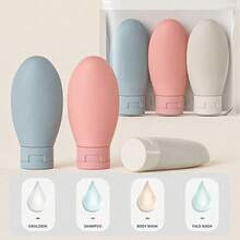 1/3/6pcs 60ml Leak-Proof Travel Bottles, Soap Dispenser Set, Squeeze Refillable Shampoo And Cosmetic Containers, Portable Travel Container Set, Leak-Proof Refillable Liquid Containers, Suitable For Travel Decanting - Multicolor - View 3