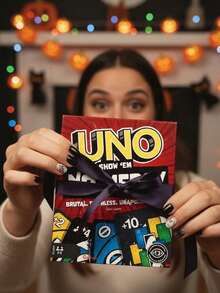 Splendor 1 Box UNO NO MERCY Special Edition Card Game, Suitable For Party Icebreaker, Teen Competitive Fun, Player Gift, Birthday, Christmas, Halloween Gift - Multicolor - View 5