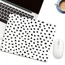 1 قطعة وسادة ماوس مربعة بتصميم طباعة نمر رمادي لطيف، حصيرة مكتب من المطاط الطبيعي مانعة للانزلاق للكمبيوتر اللاسلكي واللابتوب - مشاهدة 3