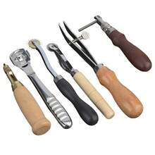 kangten 19 Pcs Leather Craft Tools Kit, Leather Working Tools Set For Sewing, Punching, Leather Craft Making Set - Multicolor - View 4