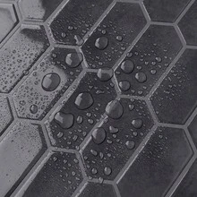 WoStick 1/10 Sheets DIY Elongated Hexagon Mosaic Wall Stickers, Waterproof Self-Adhesive Backsplash Tiles For Kitchen Bathroom Home Decor, Light Pink Marble Pattern - Carbon Grey Honeycomb - View 5