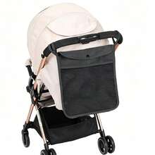 Baby Stroller Double Layer Mesh Storage Bag, Portable Outdoor Diaper Bottle Tissue Organizer Bag, Large Capacity Hanging Storage Pouch For Baby Carriage - As Shown - View 2