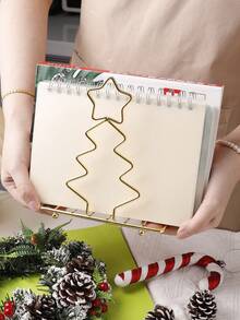 1PC Creative Christmas Tree Shaped Napkin Holder, Desktop Vertical Book Clip Storage Rack, Suitable For Christmas Home Decor, Family Party Gathering Table Decoration Ornament, Holiday Gift For Family And Friends - View 9