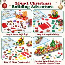 2026 Christmas DIY Holiday Calendar Train Building Block Set 24pcs Christmas Countdown Train, Includes Christmas Train, STEM Educational Toy Gift For Children 3 Years And Above, Christmas Gift, Christmas Decoration Toy - Multicolor - View 8