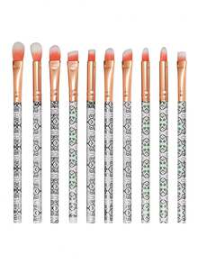 SEPROFE 10 Piece Makeup Brush Set, Small Size Eye And Lip Makeup Brushes, Makeup Tools For Concealer Eyeshadow And Eyebrow, Soft Fiber For Easy Makeup Application, Ideal For Daily And Travel Use - Multicolor - View 10