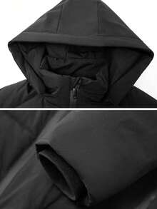 Men's Autumn/Winter Fashion Outdoor Thickened Jacket - Black - View 4