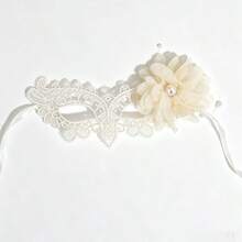 1pc Women's Lace Mask, Solid Color Butterfly Floral Vintage Sexy Party Masquerade Half Face Mask, Suitable For All Seasons - A - View 9