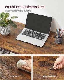Home Office Desks - Coffee Brown - View 2