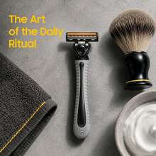 3-Blade Men's Disposable Manual Razor, Gift Set With 36 Replacement Heads, Ideal For Travel And Daily Grooming - ZS3C-gray-1H36B - View 2