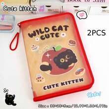 1pc Cute Animal A4 File Bag, Cute Cartoon Zipper File Storage Bag, Waterproof Large Capacity Handheld Storage Bag, Portable Folder, Suitable For School, Office, Study And Travel - One Size Fits All - View 9
