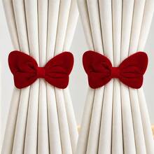2pcs/1pc Bowknot Curtain Tieback Rope, No Drilling Installation, Baby Room Door Curtain Decoration Tieback, Suitable For Bedroom And Living Room - Multicolor - View 10
