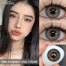 Eyeshare 1 Pair Color Contact Lenses For Eyes Colored Lenses Yearly Disposable Gray Eye Lens - Grey - View 2