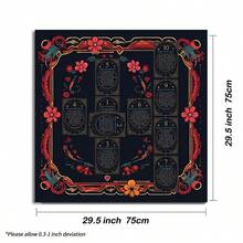 1 tấm khăn trải bài Tarot hoa văn 10 lá, thảm bàn thờ phù thủy in hướng dẫn bố cục Tarot, khăn trải bàn bói toán trang trí đọc tâm linh - Nhiều màu - Xem 8