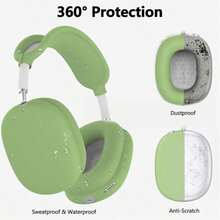 Silicone Full Protective Case Cover Set Compatible With AirPods Max, Headband Cover + Ear Cups Shells + Ear Pad Sleeve, Anti‑Scratch Anti‑Dust Soft Silicone Headphone Accessories - Multicolor - View 6