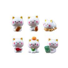 6pcs Creative Cute Lucky Cat Car Dashboard Desktop Ornament DIY Car Interior Office Desk Computer Screen Decoration Accessories Lucky Charm Gift - Lucky Cat - View 8