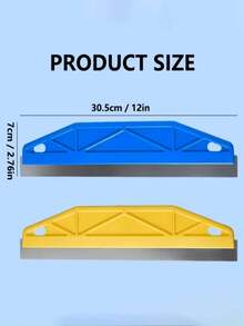 1pc 12 Inch Metal & Plastic Paint Guard With Ergonomic Handle And Edge Protection Design - Heavy Duty Wall Finishing Tool For Precise Trimming, Wallpaper Cutting And Wall Decoration. Durable Yellow Edge Guard, Designed For Home And Commercial Use, Sturdy Construction - A - View 4