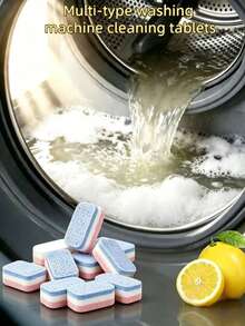 20/12/2PCS Washing Machine Deep Cleaning Tablets, Powerful Stain And Odor Removal, Drum Care, Automatic Washing Machine Cleaning Tablets, Deep Cleaning Formula, Suitable For Top-Loading And Front-Loading Washing Machines, Removes Odors, Hard Water Stains, Limescale, New And Old Models Randomly Shipped - Shape - View 14