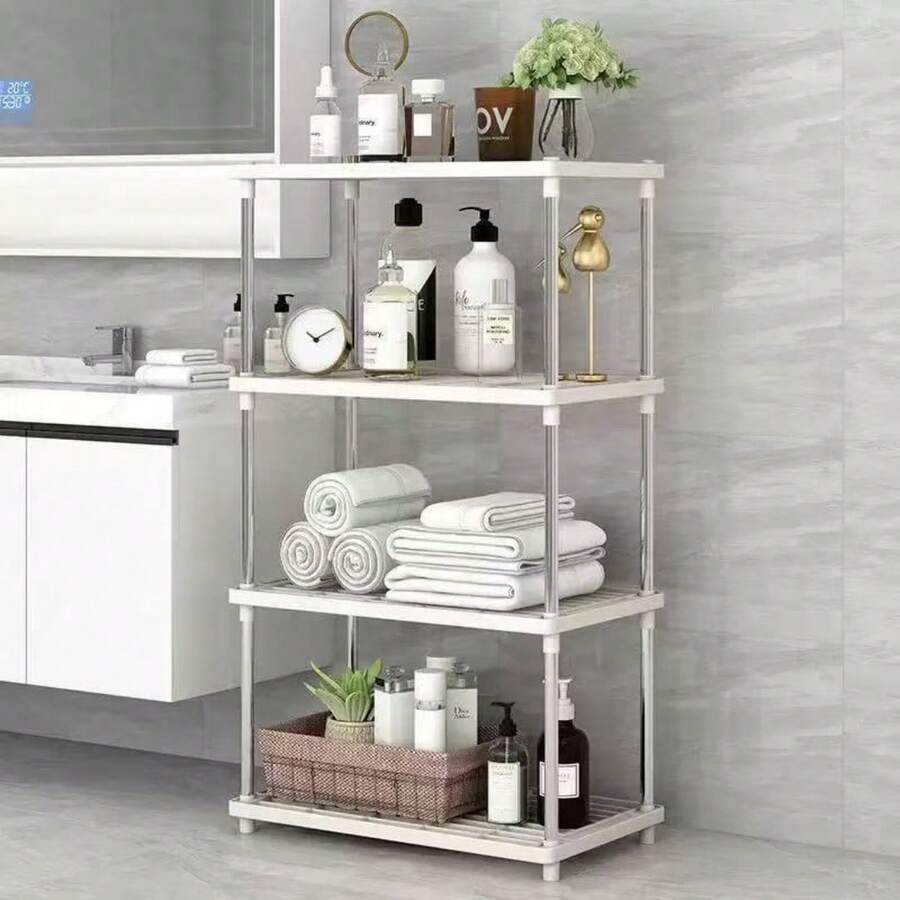 4 Layer Storage Rack, A Standalone Storage Rack For Bedroom, Kitchen, And Living Room Accessories, Suitable For Home Organization And Storage, As Well As Bathroom Storage. - View 1