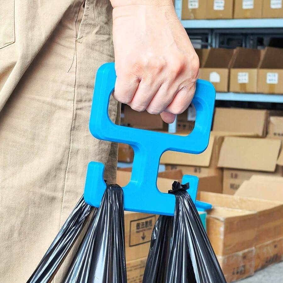 3D Printed Plastic Bag Hook Tool, Heavy Duty Portable Non-Slip Handle, Multi-Hook Mounting Device, Suitable For On-Site Storage And Hanging Plastic Bags - Multicolor - View 1