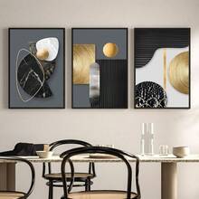 3pcs Unframed Abstract Modern Geometric Canvas Posters, Suitable For Living Room, Bedroom, Office, Dining Room, Cafe, Ideal Gift For Birthday, Graduation And Other Occasions - 222 - View 8