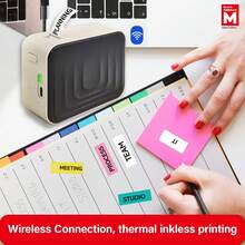 Marklife Handheld Thermal Label Printer, Portable Inkless Wireless Label Maker, APP Printing For IOS & Android, Suitable For Kitchen Jars, Home Closet Organization, School Name Labels, Office Files & Everyday Labeling Needs - Multicolor - View 8