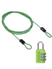Gembok Kombinasi Kabel Baja Panjang, Kabel Baja Lunak 1,5m dengan Set Gembok Kombinasi, Cocok untuk Koper, Skuter, Helm, Penutup Mobil, dan Kunci Anti-Pencurian Kaca Depan - MultiWarna - View 17