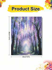 1 Set Wisteria Flower Path DIY Number Painting Kit, Art Oil Painting Set, Suitable For Adult Beginners, Bedroom Decor And Art Wall Decor, Holiday Gift - Sets - View 9