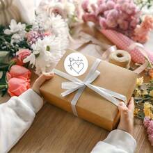 48/24pcs Handmade Love Stickers - Heart And Flower DIY Tags With Cursive Letters, Sweet Hand Drawn Style, Suitable For Handmade, Gift Labels, Diaries, Weddings, Birthdays - Bulk Sticky Paper - Round - View 9