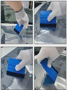 1/2pcs Window Film Application Tool Set, Felt Edge Squeegee Car Window Film Tool, Car Window Film Tool Kit, Car Straight Edge Squeegee Tool, Suitable For All Vinyl Film, Car Window Film - Multicolor - View 3