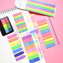 6 Sets Style 1 Set Ultra Thin Index Tabs Labels PET Material Semi-Transparent Plastic Waterproof Sticky Notes Color Series Marker Stickers Student Textbook Record Tabs With Ruler Reading Book Memo Stickers School Supplies Office Document Tabs - one-size - View 9