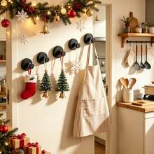 Strong Self-Adhesive Wall Hook, Towel Hook, Key Hook, High-Strength Towel Hook, Kitchen Utensil Storage Hook, No Drilling Required, Plastic Material, Suitable For Modern Home Storage Hook, Practical Hook Design, Christmas Wreath Hook - View 6