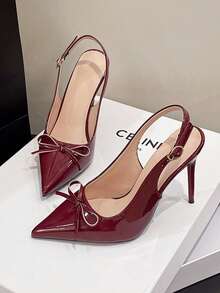 qishangda Women's Open Toe Platform Super High Heel Peep-Toe Sandals With Single Strap Thin Stiletto Heel Non-Slip Waterproof Shoes - Burgundy - View 3