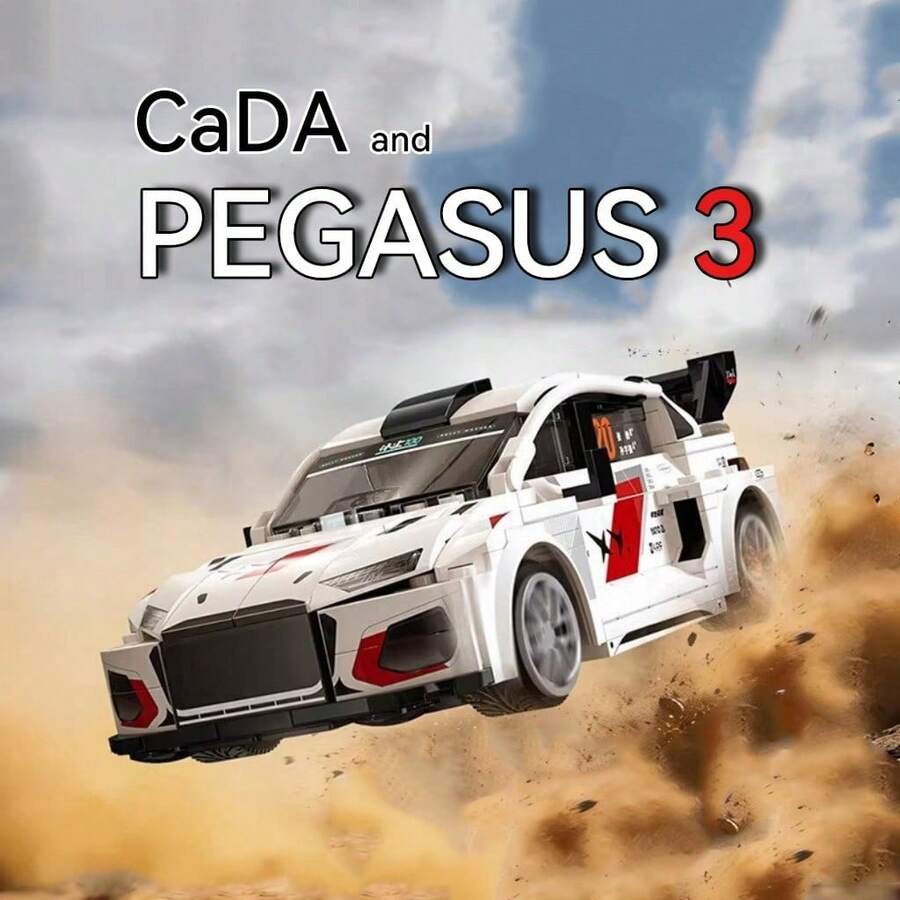 CaDA dan Pegasus 3 -- Mainan Balok Bangunan Mobil Balap Prototipe, Reli Bay City Brook, Reli Muchen 100, Mainan Edukatif, Mainan Balok Bangunan Mobil Balap