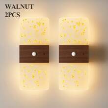 Modern Crystal Motion Sensor Wall Lamp, LED Smart Sensor Acrylic Wall Light, Wireless LED Wall Lamp, Battery-Powered Night Light, Adjustable Color Temperature And Brightness, Suitable For Hallways, Bathrooms, Bedrooms, Home Decoration, Living Room - Square Multicolor - View 17