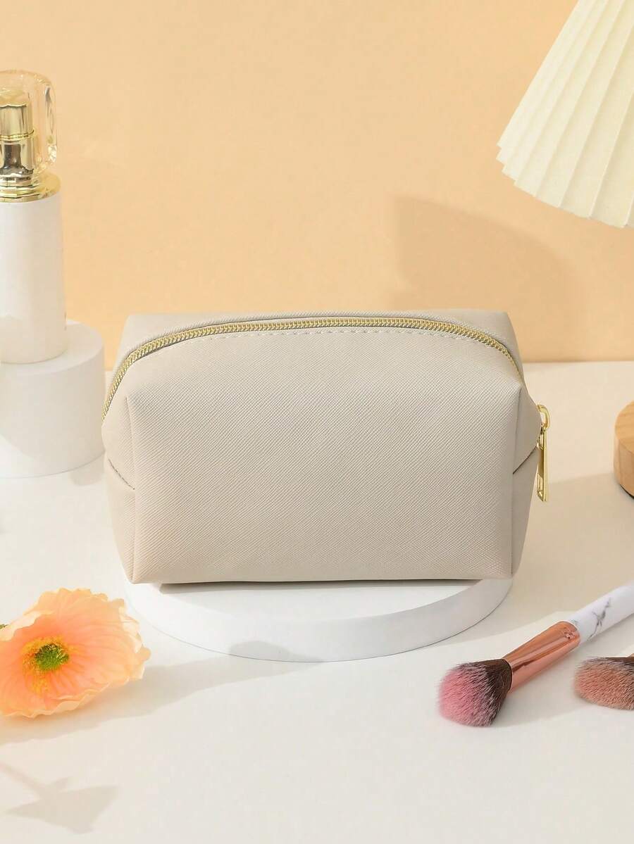 A Stylish Minimalist Portable Waterproof Cute Cosmetic Bag - Grey - View 1