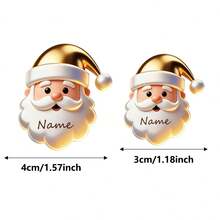 10/20/30/40pcs Customized Gold Santa Claus Stickers, Customizable Text And Name Labels, High Aesthetic Shaped Stickers, Personalized Christmas Gift Labels, Suitable For Family, Partners, Friends And Colleagues, Invitation And Envelope Seal Stickers - Multicolor - View 3