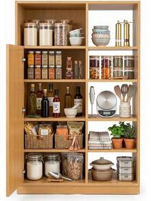Escocia Mueble Despensero de Melamina - Mueble Organizador de Cocina Moderno y Funcional - Caqui - Ver 8