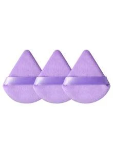 11Pcs/7Pcs/3Pcs/1pc Purple Makeup Tool Set 7Pcs Soft Fluffy Makeup Brushes 3Pcs Triangle Puff Portable Makeup Bag For Foundation Blush Contour Eyeshadow Blending Dry Wet Dual Use - Purple - View 9