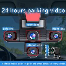 SIDAKEYE 360° Panoramic 5-Channel Dash Cam (4 Lenses + Rear) 64G Memory Card, 3.16-Inch IPS Display, 1080P Front, 720P Front, Middle, Rear, Left, Right Full Coverage, Quad-View Display Function, High-Definition Night Vision, Wide Dynamic Range, G-Sensor, USB Charging, 150mAh - A - View 3