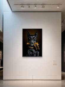 1pc Vintage Dog Canvas Wall Art For Home Decoration - No Frame - A - View 4