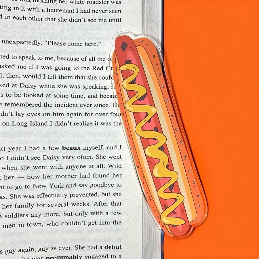 1pc Fun Hot Dog-Shaped Bookmarks, Quirky Desktop Decorations, Perfect Gifts For Bookworms And Reading Enthusiasts, And Also Great For Your Fun-Loving Foodie Friends - Multicolor - View 1