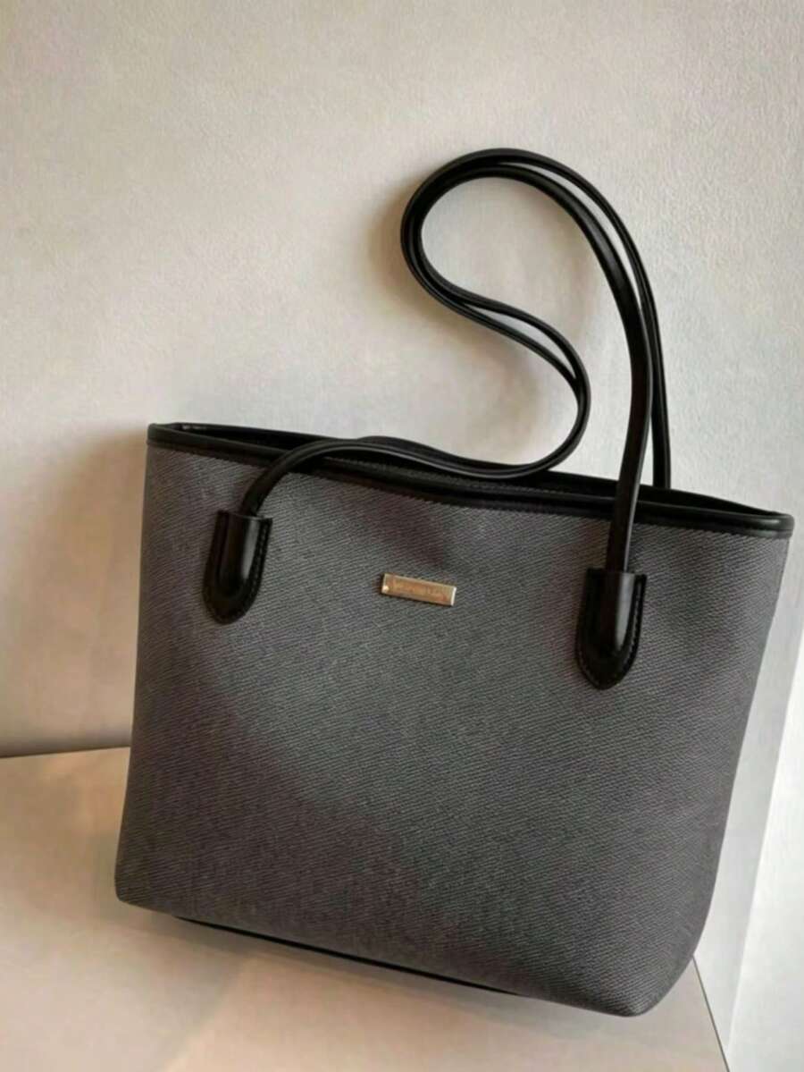 Fashion New Shoulder Tote Bag, Casual Large Capacity Women Handbag - Black - View 1