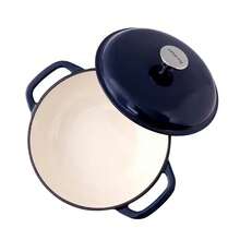 Dutch Oven Pot With Lid Enameled Cast Iron Cookware 5QT Casserole Pot Dual Handles Heavy Duty For Stew Soup Braising Bread Baking Pots For Cooking - View 14