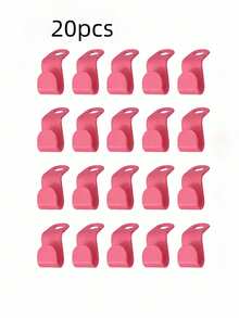 20pcs/40pcs Hanger Connector Hooks, Thickened PP Closet Stacking Hooks, Hanger Connecting Clips, Space-Saving Closet Organization And Storage - Multicolor - View 21