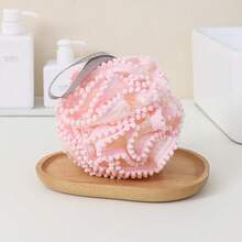 Ruffled Polka Dot Bath Sponge, Mesh Bath Ball With Hanging Rope, Quick Lather Body Scrubber, Bathroom Shower Accessory, Suitable For Daily Bathing, Multiple Colors Available, Home Bath Use - Multicolor - View 12