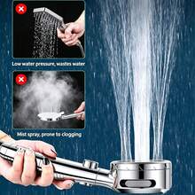Handheld Shower Head With Switch, 4 Spray Modes, -Plated Water-Saving Shower Nozzle, Bathroom Spa Shower Accessory - Shower Head - View 5