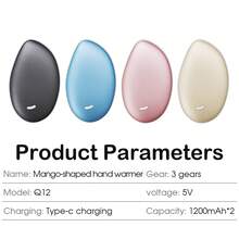 Double-Sided Heating Rechargeable Portable Hand Warmer, Essential For Winter Outdoor Camping And Hunting, Halloween And Christmas Gift - Single Pack - View 11
